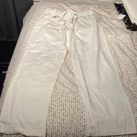 Zara Men’s Large Cotton/Linen Blend Pant NEW - Picture 1 of 3